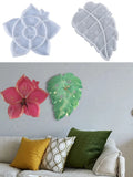 Irregular Flower Clock Epoxy Resin Mold Wall Hanging DIY Crafts