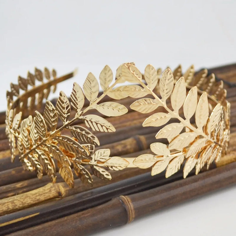 Leaf Style Wedding Party Crown Bridal Tiara Vintage Bride Hair Hoop
