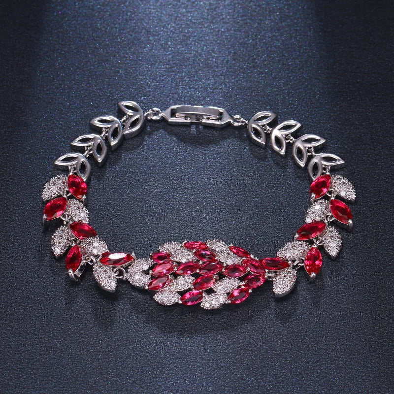 Hollow Exaggerated Zircon Bracelet for Bride