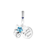 Flower Dangle Beads DIY Jewelry Bracelet Silver 925