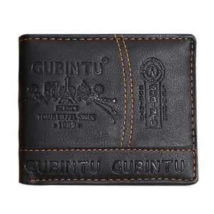Mens Leather Bifold Wallet Credit Card Cash Holder