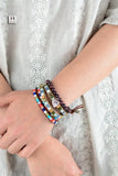Leather Bracelets Mix Square Natural Stones 2 Strands Leather Wrap Bracelets