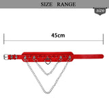 Leather Chain Necklace Gothic Choker Women Punk Neck Collar
