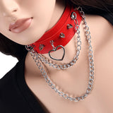 Leather Chain Necklace Gothic Choker Women Punk Neck Collar
