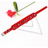 Leather Chain Necklace Gothic Choker Women Punk Neck Collar