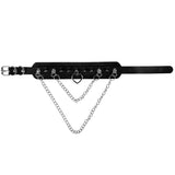 Leather Chain Necklace Gothic Choker Necklaces Women Girls Rivet Rock Kpop Punk