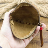 Vintage Leather Coin Purse Wallet Zipper Purses