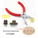 Leather Craft Tools Hole Punch Plier Pricking Iron Chisel Sets 4mm/3.38mm