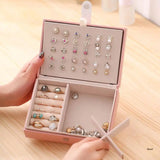 Double Layer Jewelry Box with Wooden Frame