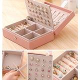 Double Layer Jewelry Box with Wooden Frame