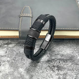 Leather Stainless Steel Bracelet for Men