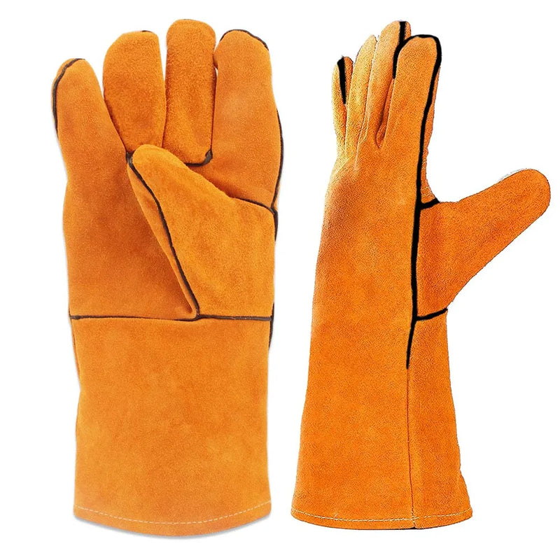 Leather Forge Welding Gloves Heat/Fire Resistant Mitts