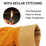 Leather Forge Welding Gloves Heat/Fire Resistant Mitts