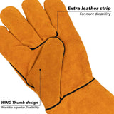 Leather Forge Welding Gloves Heat/Fire Resistant Mitts