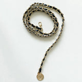 Leather Heart Chain Belts Metal Plated Chain Links Adjustable Flower Waist Belt