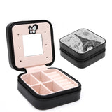 Leather Jewelry Box Necklace Ring Cosmetic Storage Case