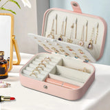 Leather Jewelry Box Organizer Travel Portable Travel Jewelry Case Display