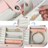 Leather Jewelry Box Organizer Travel Portable Travel Jewelry Case Display
