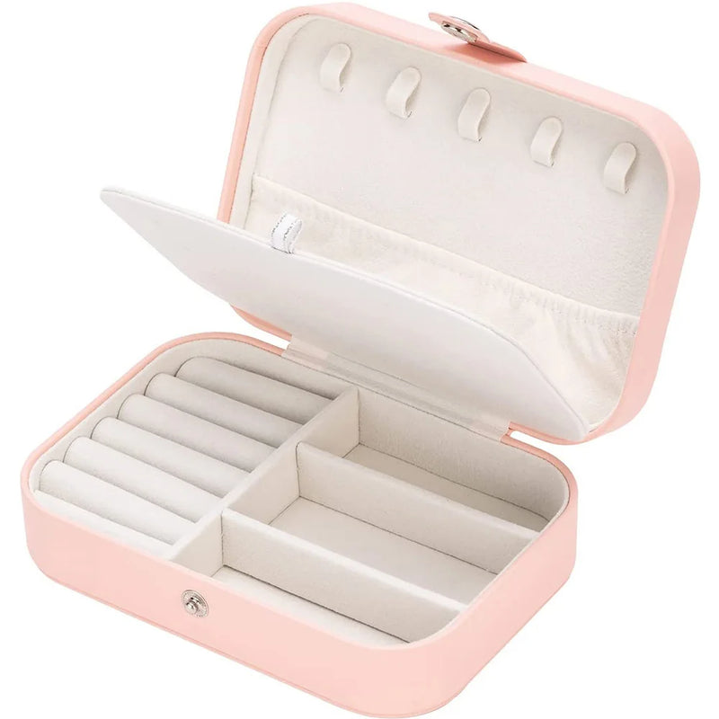 Leather Jewelry Box Organizer Travel Portable Travel Jewelry Case Display