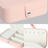 Leather Jewelry Box Organizer Travel Portable Travel Jewelry Case Display