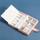 Leather Jewelry Storage Box Display Style Packaging Boxes Convenient Container