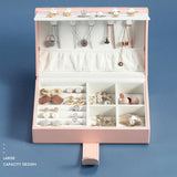 Leather Jewelry Storage Box Display Style Packaging Boxes Convenient Container