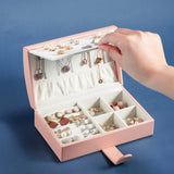 Leather Jewelry Storage Box Portable Style Packaging Boxes Container