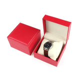Leather Wristwatch Box Display Jewelry Watch Black/Red/Brown