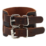 Leather Men Cuff Wrap Punk Bracelet & Bangles
