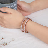 Pink Opal Stone 2 Wraps Bracelet Handwoven Bohemain Women Bracelet