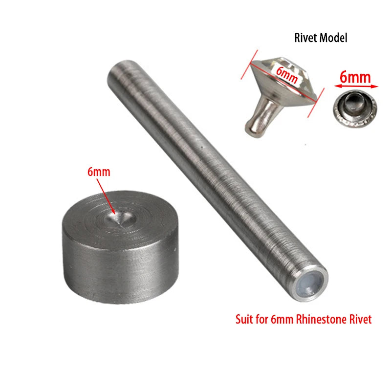 Leather Rhinestones Rivets Hand Die Tool Press Stud Setter Setting