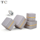Leather Ring Box Wedding Single Ring Brooch Necklace Box