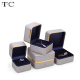 Leather Ring Box Wedding Single Ring Brooch Necklace Box