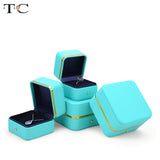 Leather Ring Box Wedding Single Ring Brooch Necklace Box