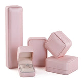 Leather Ring Pendant Earring Box Jewelry Gift Display Packaging