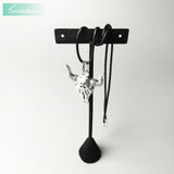 Leather Rope Chain Necklace Bull Head Oxhead Gift For Men