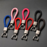 Leather Rope KeyChain with Horseshoe Buckle Key Ring for Women