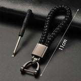 Leather Rope KeyChain with Horseshoe Buckle Key Ring for Women