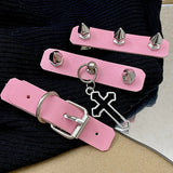 Studded Cross Pendants Hair Clips for Women Goth Jewelry