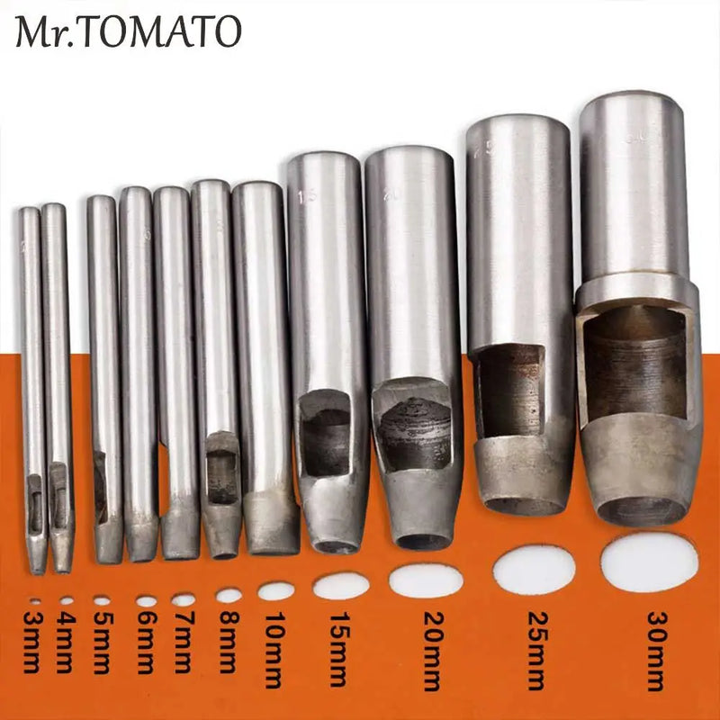 Leather Oval Punch Craft Set Hollow Puncher 3.0-20mm for Leather Clothing