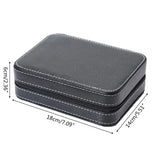 Leather Watch Box 4Slot Travel Jewelry Glasses Collector Storage