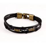 Leather Unisex Bracelet Multi-Layer Hook Chain Christmas Gift