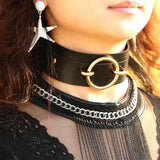 Leather Choker Gothic Punk Necklace Rock Sexy Harajuku Jewelry