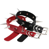 Leather Rivet Choker Necklace - Woman Chains