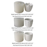Leaves Barrels Concrete Silicone Pot Mold DIY Garden Flower Pots Mold