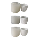 Leaves Barrels Concrete Silicone Pot Mold DIY Garden Flower Pots Mold