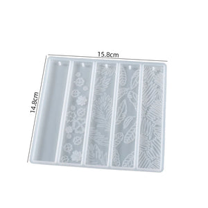 Wave Rectangle Bookmark Resin Mold Silicone Jewelry Making Casting Mould