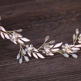 Crystal Beads Headband Wedding Hair Jewelry for Women