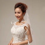 Leaves Lace Bride Headdress Wedding Veil without Comb