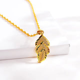 24k Yellow Pendant Necklace for Women Bride Chain Jewelry